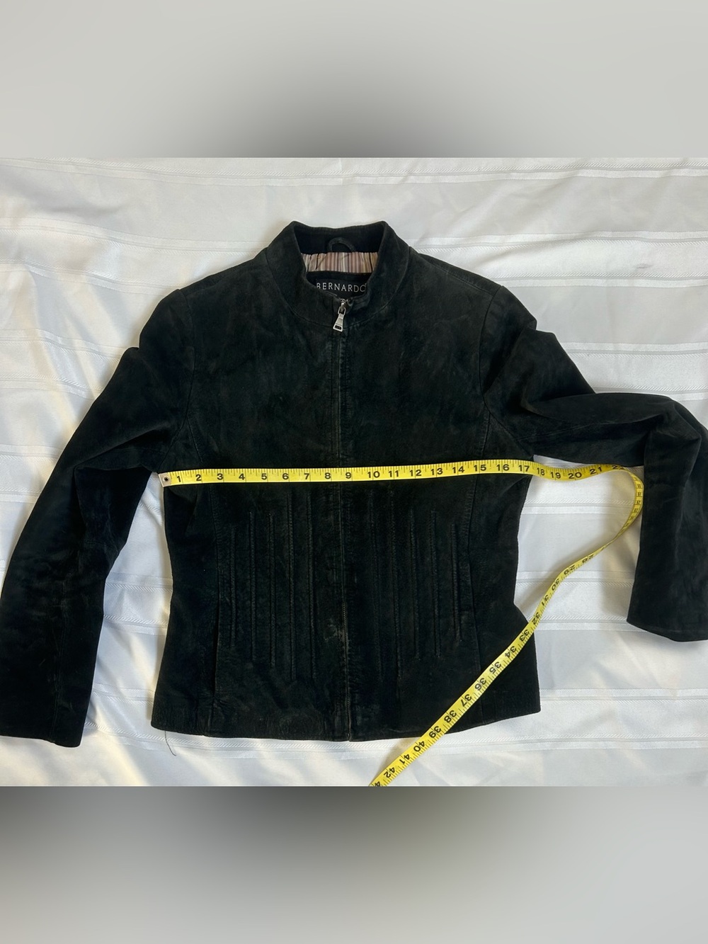 Bernardo Black Genuine Suede Leather Moto Jacket Women’s Small